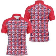Load image into Gallery viewer, Custom American Flag Pickleball Polo Shirts For Men, Patriotic Pickleball Jerseys For Team IPHW6942