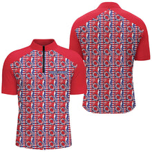 Load image into Gallery viewer, Custom American Flag Pickleball Polo Shirts For Men, Patriotic Pickleball Jerseys For Team IPHW6942