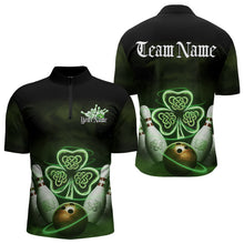 Load image into Gallery viewer, Custom Celtic Saint Patricks Day Bowling Quarter-Zip Shirts For Men, Bowling Tournament Shirt IPHW8592