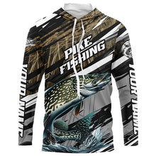 Load image into Gallery viewer, Pike Fishing Grass Camo Custom Long Sleeve Shirts, Pike Uv Protection Tournament Fishing Jerseys IPHW6081