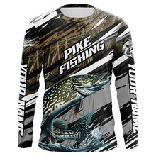 Load image into Gallery viewer, Pike Fishing Grass Camo Custom Long Sleeve Shirts, Pike Uv Protection Tournament Fishing Jerseys IPHW6081