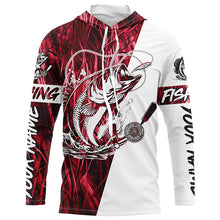 Load image into Gallery viewer, Custom Bass Fishing Tattoo Red Camo Long Sleeve Tournament Fishing Shirts, Bass Fishing Jerseys IPHW6086