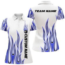 Load image into Gallery viewer, Personalized Flame Bowling Shirts For Women, Bowling Ball Custom Bowling Team Shirt IPHW4981