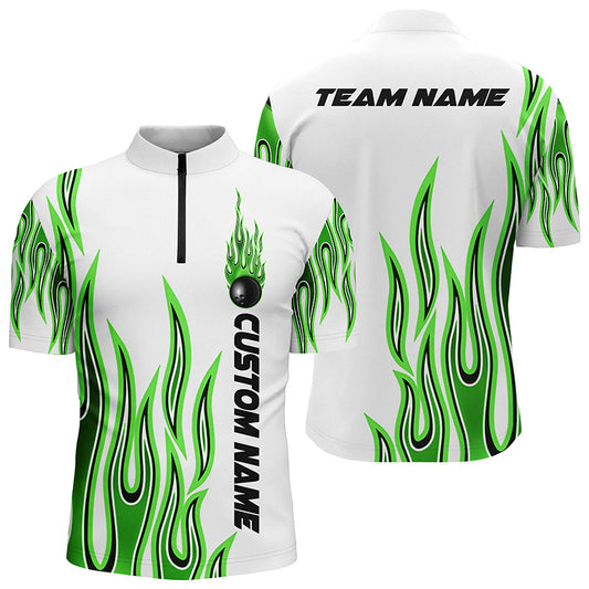 Personalized Flame Bowling Shirts For Men And Women, Bowling Ball Custom Bowling Team Shirt IPHW4983