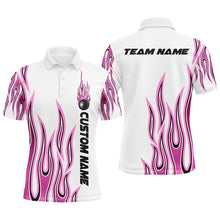 Load image into Gallery viewer, Personalized Flame Bowling Shirts For Men And Women, Bowling Ball Custom Bowling Team Shirt IPHW4985