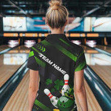 Load image into Gallery viewer, Custom St Patricks Day Bowling Jerseys, Saint Paddy Days Bowling Team Polo Shirts For Women IPHW8600
