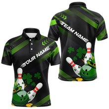 Load image into Gallery viewer, Custom St Patricks Day Bowling Jerseys, Saint Paddy Days Bowling Team Polo Shirts For Men IPHW8600