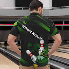 Load image into Gallery viewer, Custom St Patricks Day Bowling Jerseys, Saint Paddy Days Bowling Team Quarter-Zip Shirts For Men IPHW8600