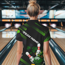 Load image into Gallery viewer, Custom St Patricks Day Bowling Jerseys, Saint Paddy Bowling Team Womens Quarter-Zip Shirts IPHW8600