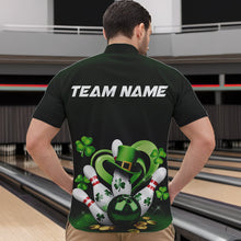 Load image into Gallery viewer, Custom Lucky St Patricks Bowling Quarter-Zip Shirts For Men, Saint Paddys Shamprock Bowling Outfits IPHW8602