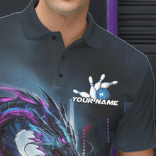 Load image into Gallery viewer, Custom Futuristic Style Dragon Bowling Polo Shirts For Men, Dragon Bowling Outfits IPHW8914