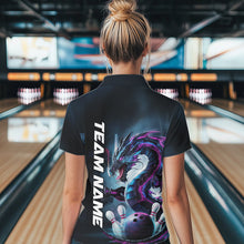 Load image into Gallery viewer, Custom Futuristic Style Dragon Bowling Quarter-Zip Shirts For Women, Dragon Bowling Outfits IPHW8914
