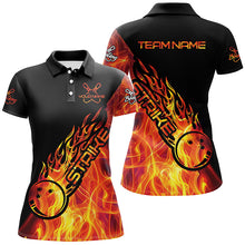 Load image into Gallery viewer, Custom Flame Bowling Shirts For Women, Bowling Team Shirts Bowling Strike IPHW7154
