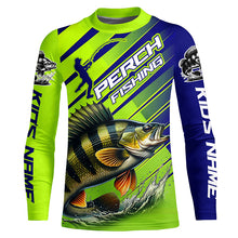 Load image into Gallery viewer, Custom Perch Fishing Uv Protection Long Sleeve Shirts, Perch Tournament Fishing Shirt IPHW7179