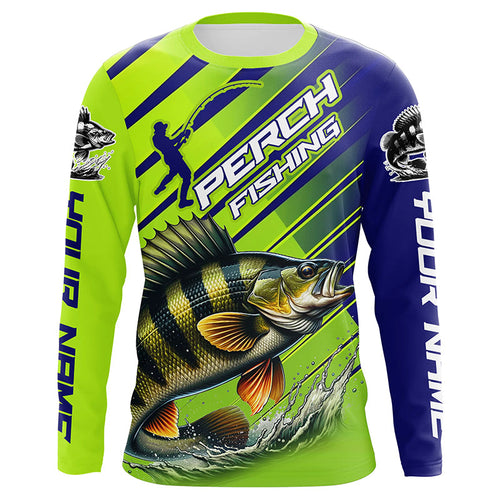 Custom Perch Fishing Uv Protection Long Sleeve Shirts, Perch Tournament Fishing Shirt IPHW7179