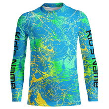 Load image into Gallery viewer, Water Splashing Camo Uv Protection Long Sleeve Fishing Shirts, Custom Performance Fishing Shirts IPHW5784