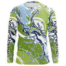 Load image into Gallery viewer, Water Splashing Camo Uv Protection Long Sleeve Fishing Shirts, Custom Performance Fishing Shirts IPHW5785