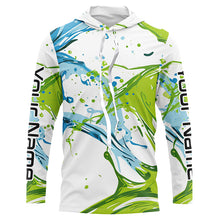Load image into Gallery viewer, Water Splashing Camo Uv Protection Long Sleeve Fishing Shirts, Custom Performance Fishing Shirts IPHW5786