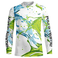 Load image into Gallery viewer, Water Splashing Camo Uv Protection Long Sleeve Fishing Shirts, Custom Performance Fishing Shirts IPHW5786
