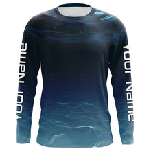 Load image into Gallery viewer, Underwater Background Long Sleeve Uv Protection Fishing Shirts, Personalized Fishing Jersey IPHW7190