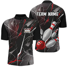 Load image into Gallery viewer, Red Thunder Lightning Custom Bowling Team Shirts For Men And Women, Strike Bowling Jerseys IPHW6466