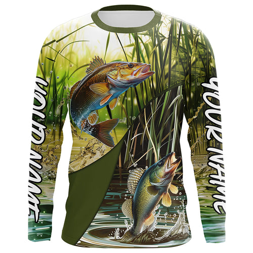 Walleye Fishing Custom 3D All Over  Printed Shirts, Walleye Tournament Fishing Shirts Gift Ideas IPHW6650