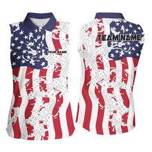 Load image into Gallery viewer, American Flag Custom Pickleball Team Shirts For Women, Patriotic Pickleball Jerseys IPHW6979