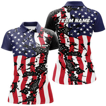Load image into Gallery viewer, American Flag Custom Pickleball Team Shirts For Women, Patriotic Pickleball Jerseys IPHW6980