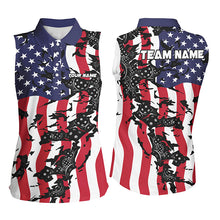 Load image into Gallery viewer, American Flag Custom Pickleball Team Shirts For Women, Patriotic Pickleball Jerseys IPHW6980