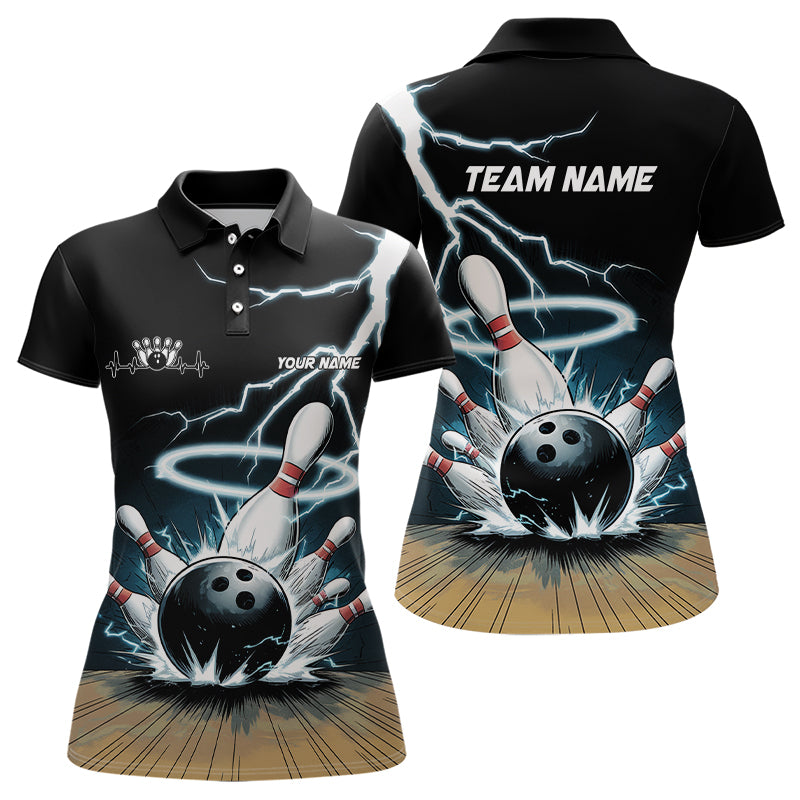 Custom Lightning Bowling Team Shirts For Women, Bowler Outfit Bowling Jersey IPHW7976