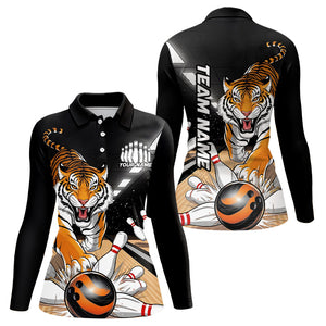 Custom Tiger Bowling Shirts For Women, Tiger Bowling Team Shirt Bowler Uniform Outfits IPHW7980