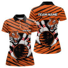 Load image into Gallery viewer, Custom Tiger Bowling Shirts For Women, Tiger Bowling Team Shirt Bowler Uniform Outfits IPHW7982