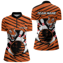 Load image into Gallery viewer, Custom Tiger Bowling Shirts For Women, Tiger Bowling Team Shirt Bowler Uniform Outfits IPHW7982