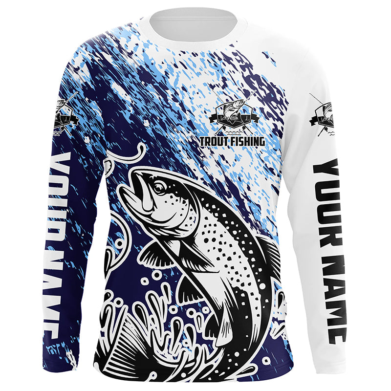 Custom Trout Fishing Jerseys, Trout Tournament Long Sleeve Fishing Shirts IPHW5791