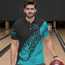 Load image into Gallery viewer, Custom Bowling Shirts For Men And Women, Bowling Team Shirts Bowling Strike | Ball Blue IPHW4289