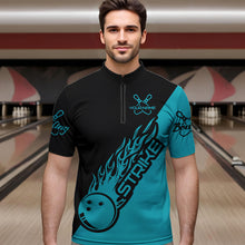 Load image into Gallery viewer, Custom Bowling Shirts For Men And Women, Bowling Team Shirts Bowling Strike | Ball Blue IPHW4289