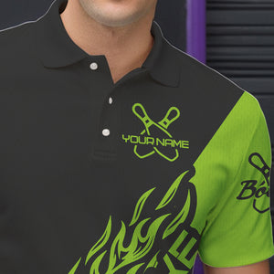 Custom Bowling Shirts For Men And Women, Bowling Team Shirts Bowling Strike | Green IPHW4291