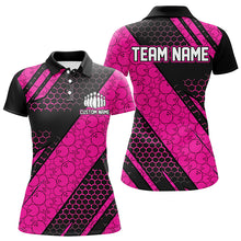 Load image into Gallery viewer, Bowling Ball Pattern Custom Bowling Team Jerseys, Bowlers Shirts For Women | Pink IPHW6477