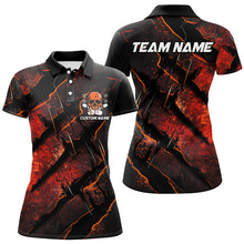 Load image into Gallery viewer, Orange Claw Customize Team Bowling Shirts, Skull Bowling Jerseys For Women IPHW6484