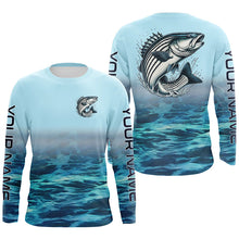 Load image into Gallery viewer, Striped Bass Fishing Custom Performance Fishing Gear Shirts, Striper Long Sleeve Fishing Shirts IPHW6819