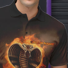 Load image into Gallery viewer, Custom Flame Cobra Snake Bowling Team Polo Shirts For Men, Bowling Tournament Outfit IPHW8666