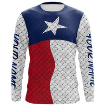 Load image into Gallery viewer, Personalized Texas Flag Long Sleeve Fishing Shirts Uv Protection, Patriotic Fishing Apparel IPHW6838