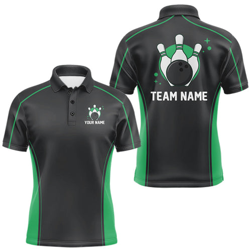 Custom Shamrock Green Classic Bowling Team Polo Shirt For Men, Bowling League Shirt IPHW9914
