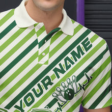 Load image into Gallery viewer, Custom Saint Patricks Day Heart Bowling Polo Shirt For Men, Lucky Bowling Team League Shirt IPHW8683