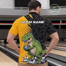 Load image into Gallery viewer, Custom Funny Dinosaur Bowling Quarter-Zip Shirt For Men, Dinosaur Bowling Team Jerseys IPHW9928