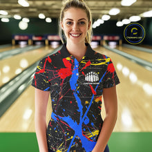 Load image into Gallery viewer, Personalized Colorful Bowling Shirts For Women, Custom Name Bowling Team Jerseys IPHW6181
