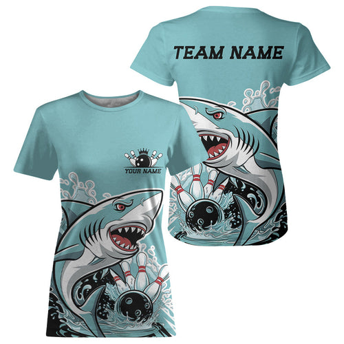 Shark Custom Bowling Jerseys, Shark Bowling Tournament T-Shirts For Women IPHW8008