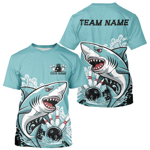 Shark Custom Bowling Jerseys, Shark Bowling Tournament T-Shirts For Men IPHW8008