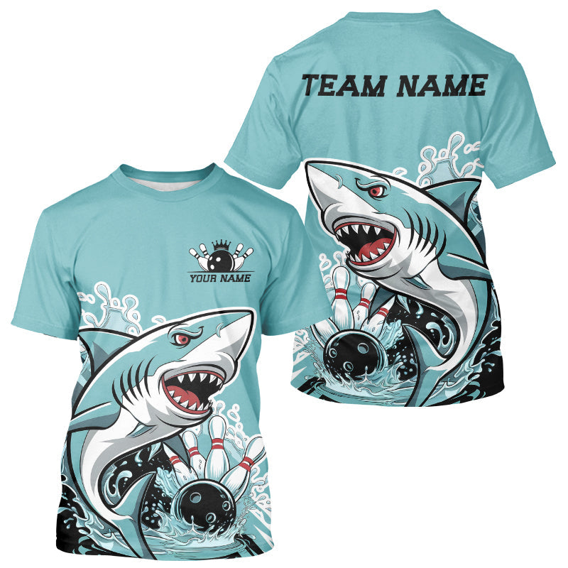 Shark Custom Bowling Jerseys, Shark Bowling Tournament T-Shirts For Men IPHW8008