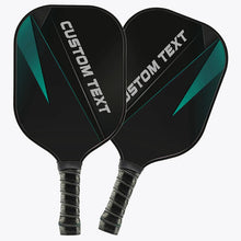 Load image into Gallery viewer, Personalized Black And Blue Pickleball Paddle With Names, Pickleball Team Paddle Pickleball Gifts IPHW7244